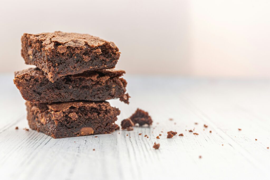 example photo of a stack of brownies to explain alt text best practices