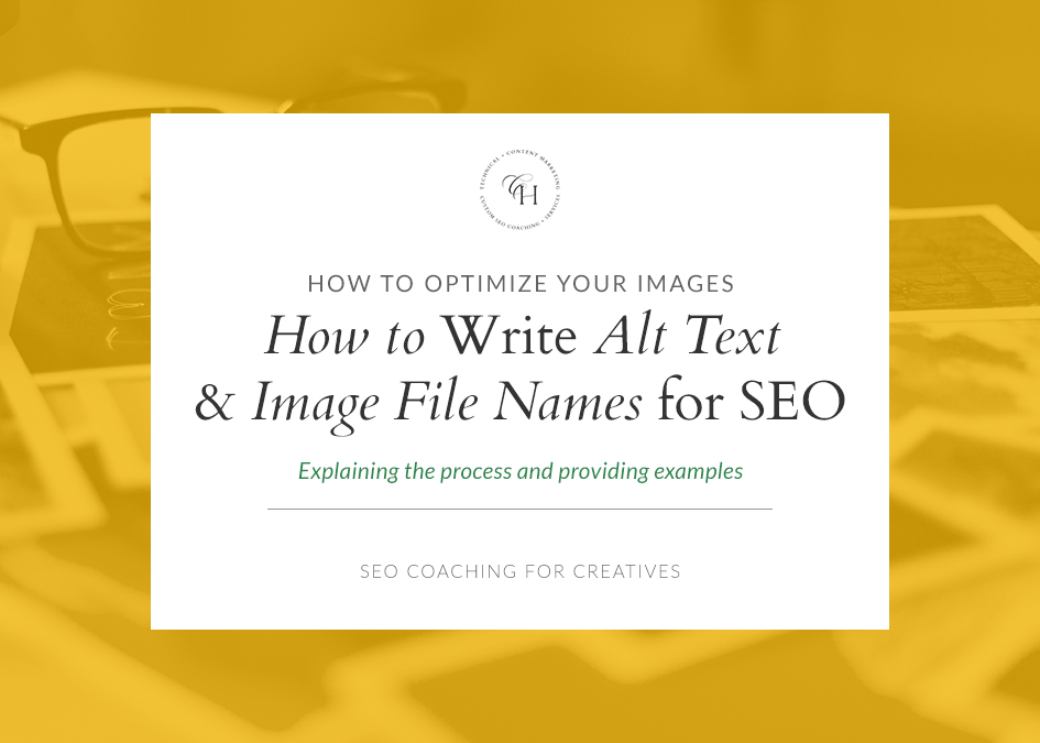 image optimization guide for SEO explaining how to write Alt Text and Image File Names