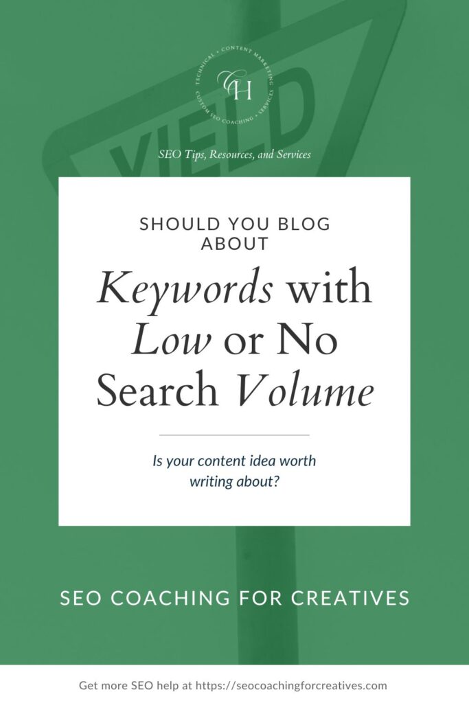 what should you do if a keyword has bad search volume